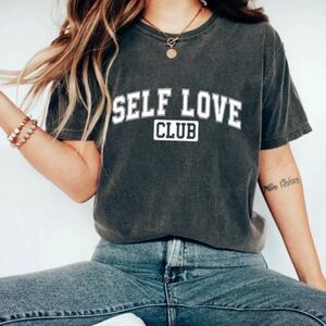 Self Love Club NEW black short sleeve shirt‎